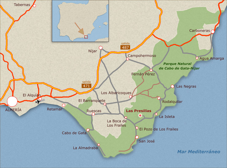 Mappa di Cabo di Gata © MA